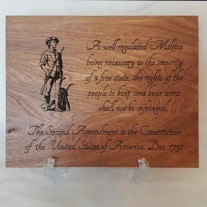 Patriotic Plaque 2nd Amendment